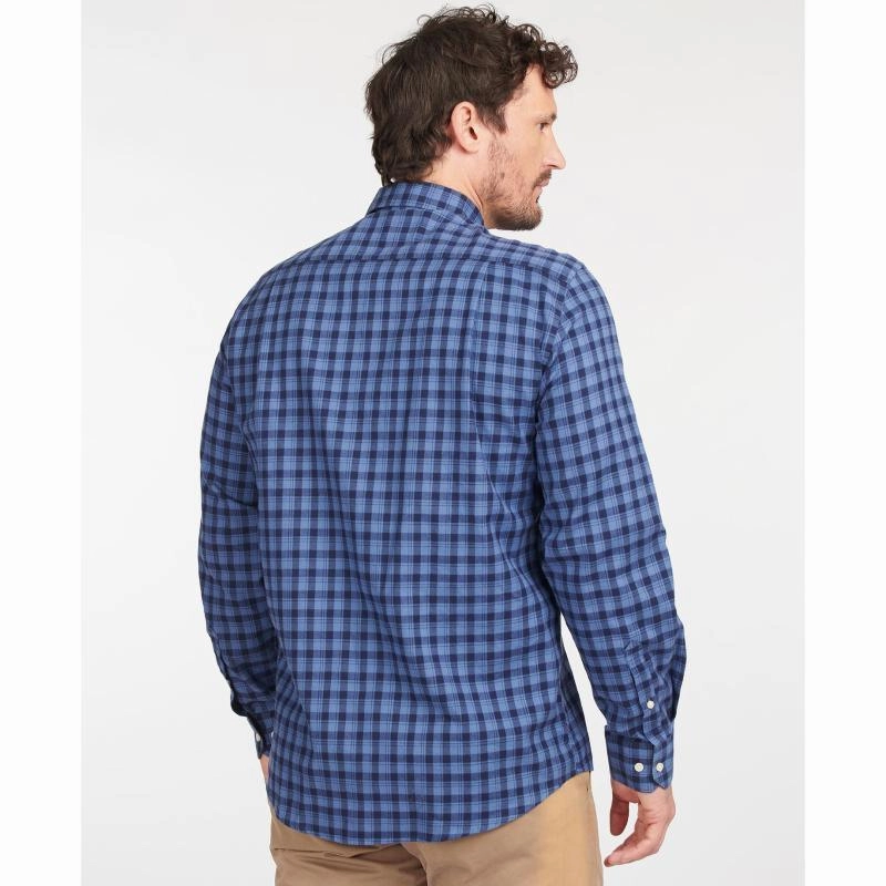 Grab Your Savings Barbour Lowfell Regular Fit Mens Shirt - Blue