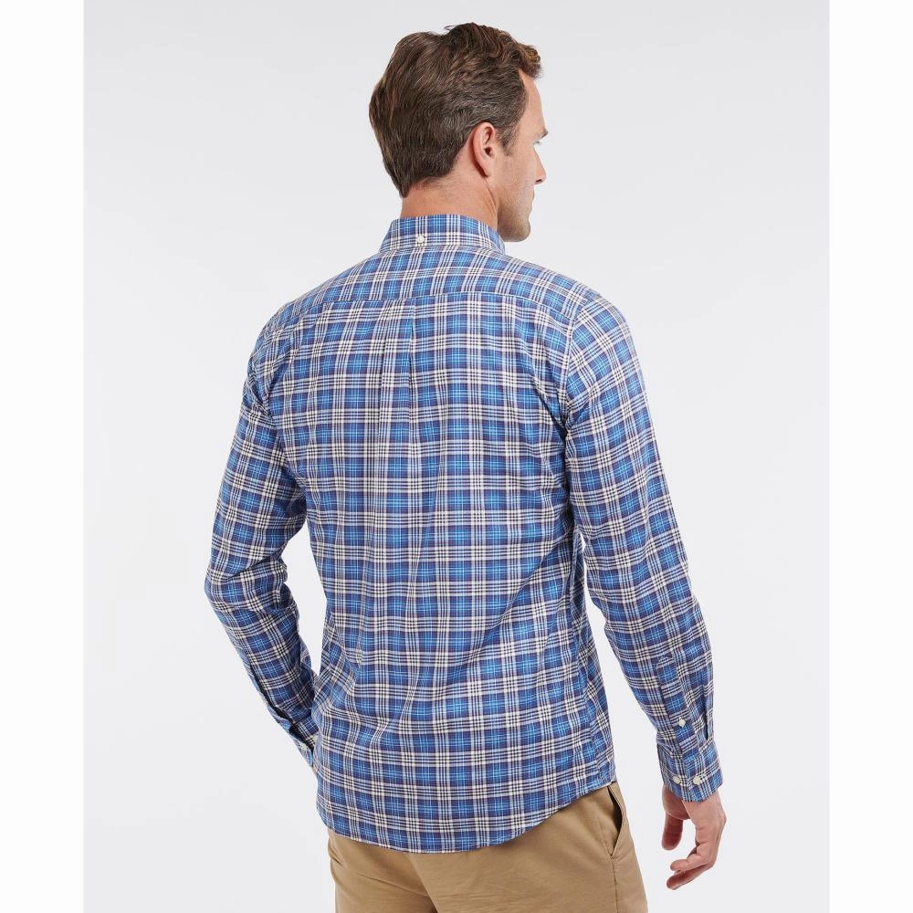 Barbour Spillman Mens Shirt - Blue Save Big Today