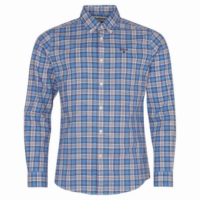 Barbour Spillman Mens Shirt - Blue Flash Sale Alert