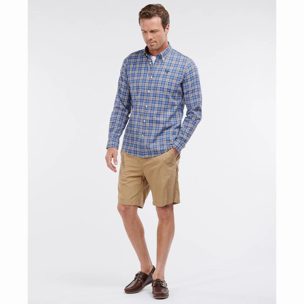 Barbour Spillman Mens Shirt - Blue MustHave Clearance