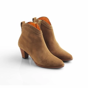 Shop Today Save Fairfax & Favor Regina Ladies Suede Ankle Boot - Tan