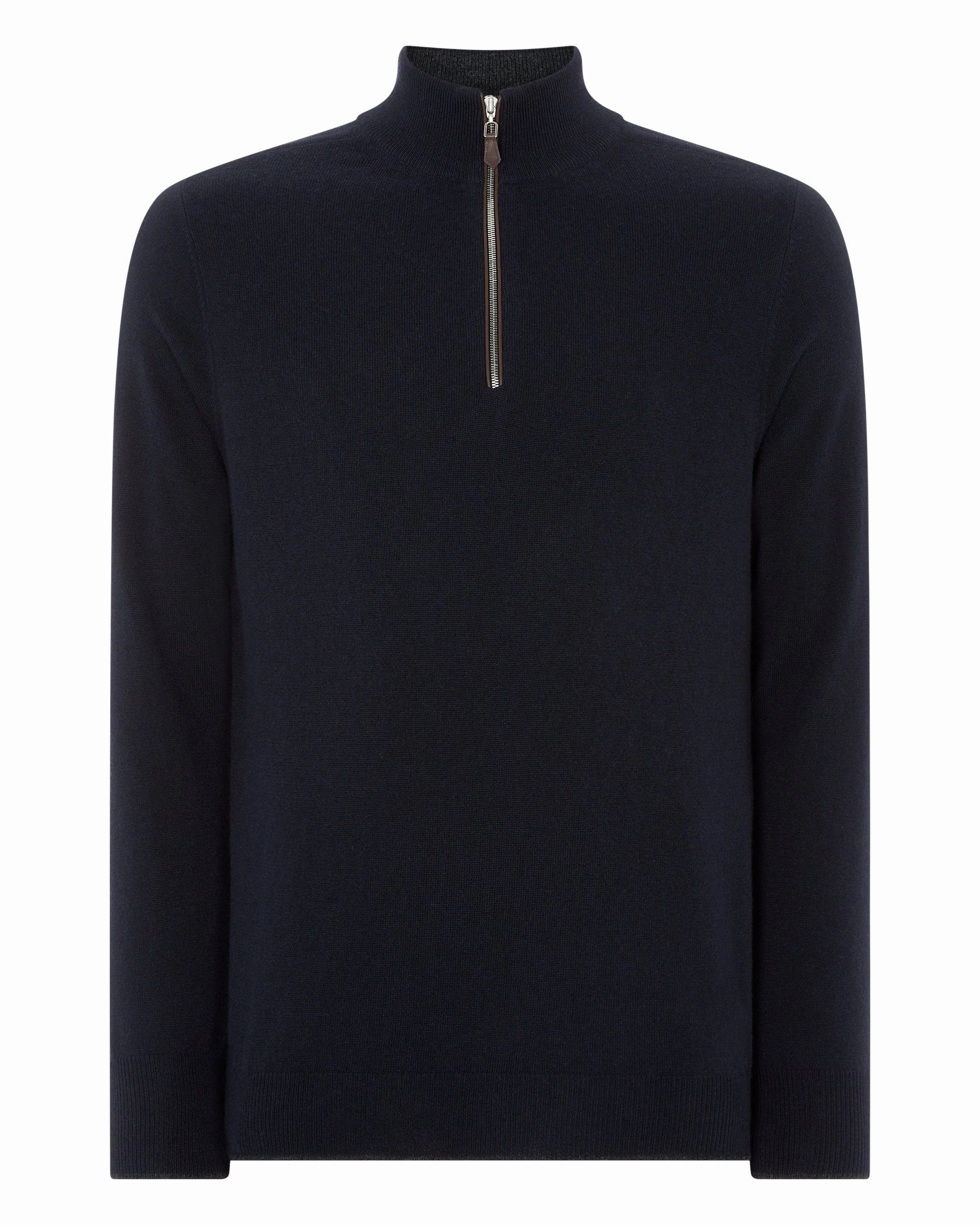 Hot Offer Frenzy Hot Sale Today Men'S Carnaby Half Zip Cashmere Jumper Navy Blue