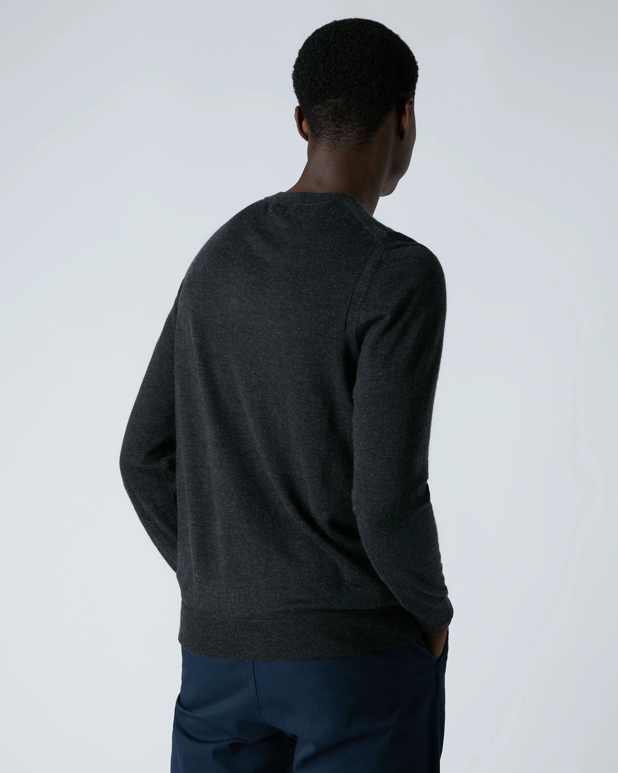 Men'S Covent Fine Gauge Cashmere Round Neck Jumper Dark Charcoal Grey Dont Miss This Steal Shop Grab Offer
