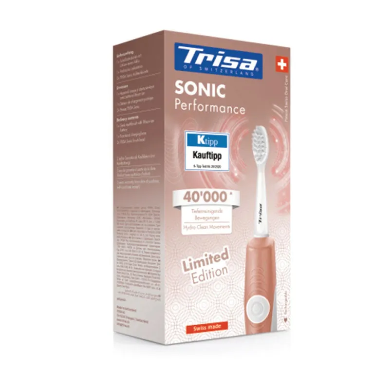 Trisa Electric Toothbrush, Sonic Ultimate, Gold Edition
