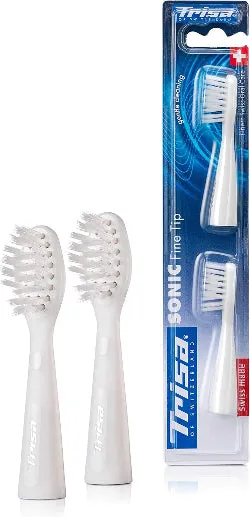 Trisa Toothbrush Replacement, Sonic Fine Tip DUO, Multi Color