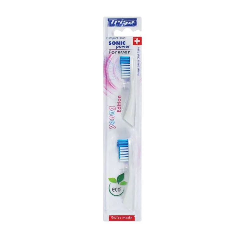 Trisa Toothbrush Replacement, Sonic Power Complete Protection, White