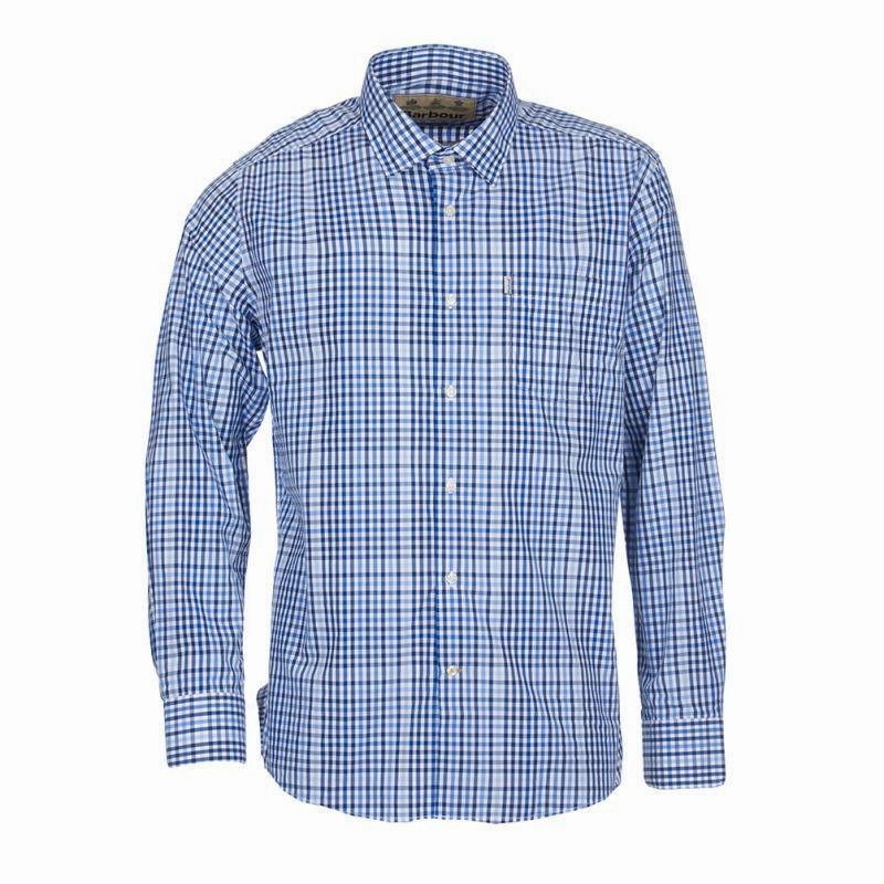 Barbour Holker Regular Fit Mens Shirt - Blue Limited Edition Offer Steal the Deal Now