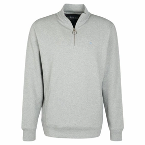 Todays Best Deal Steal the Deal Now Barbour Rothley Half Zip Mens Jumper - Grey Marl