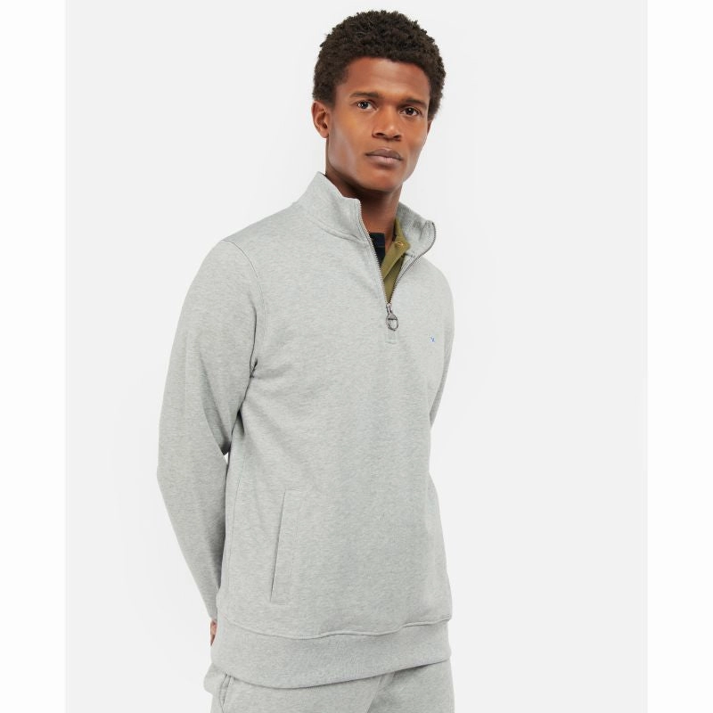 Special Steal Event Barbour Rothley Half Zip Mens Jumper - Grey Marl
