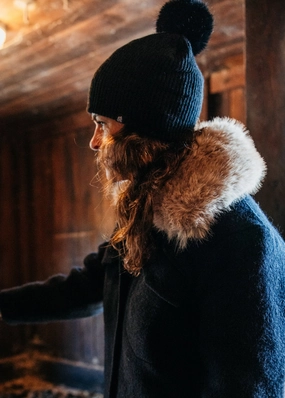 Chunky Rib Midi Faux Fur Pom Beanie Dont Miss Hot Deals