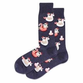 Shop Today Save Men'S Pool Float Santa Crew Socks
