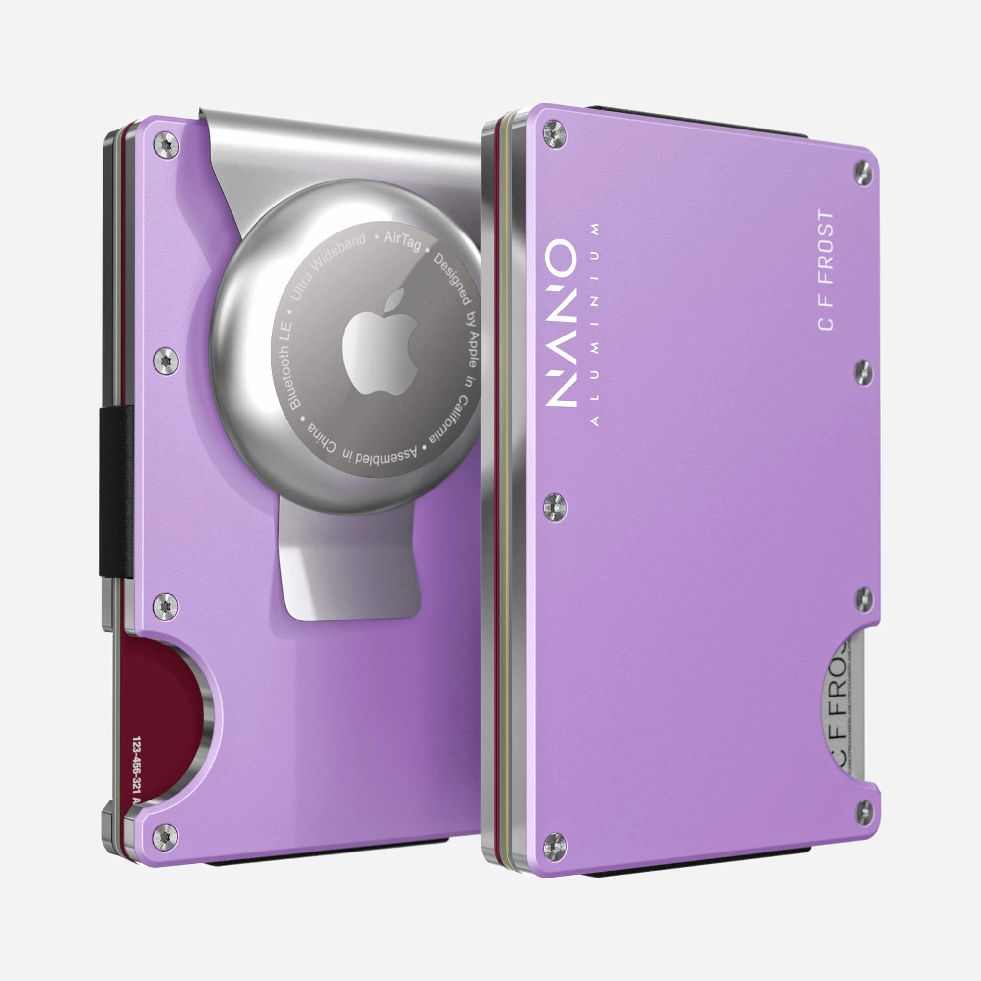 Mega Online Discount Sweet Deal Today Personalised Airtag Money Clip Wallet (Twilight Lilac)