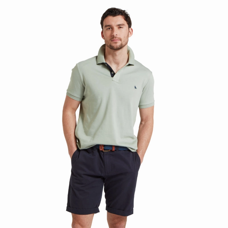 Clearance Event Special Surprise Sale Schoffel St Ives Jersey Mens Polo Shirt - Aqua Grey