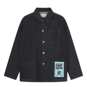 Uskees Denim Buttoned Overshirt Raw Orta Denim Exclusive Online Deal Sale Ending Soon