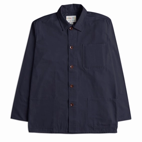 Save Today Only Uskees 3001 Buttoned Overshirt Midnight Blue