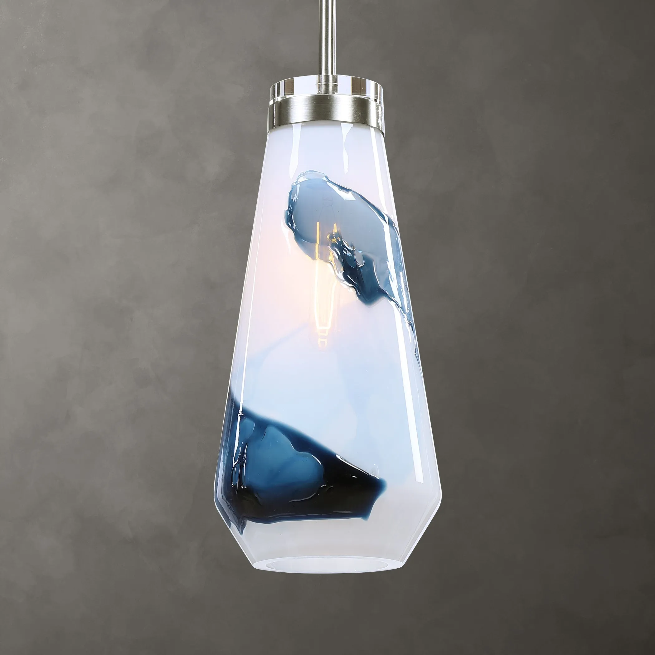 Uttermost Windswept Blue & White 1 Light Mini Pendant