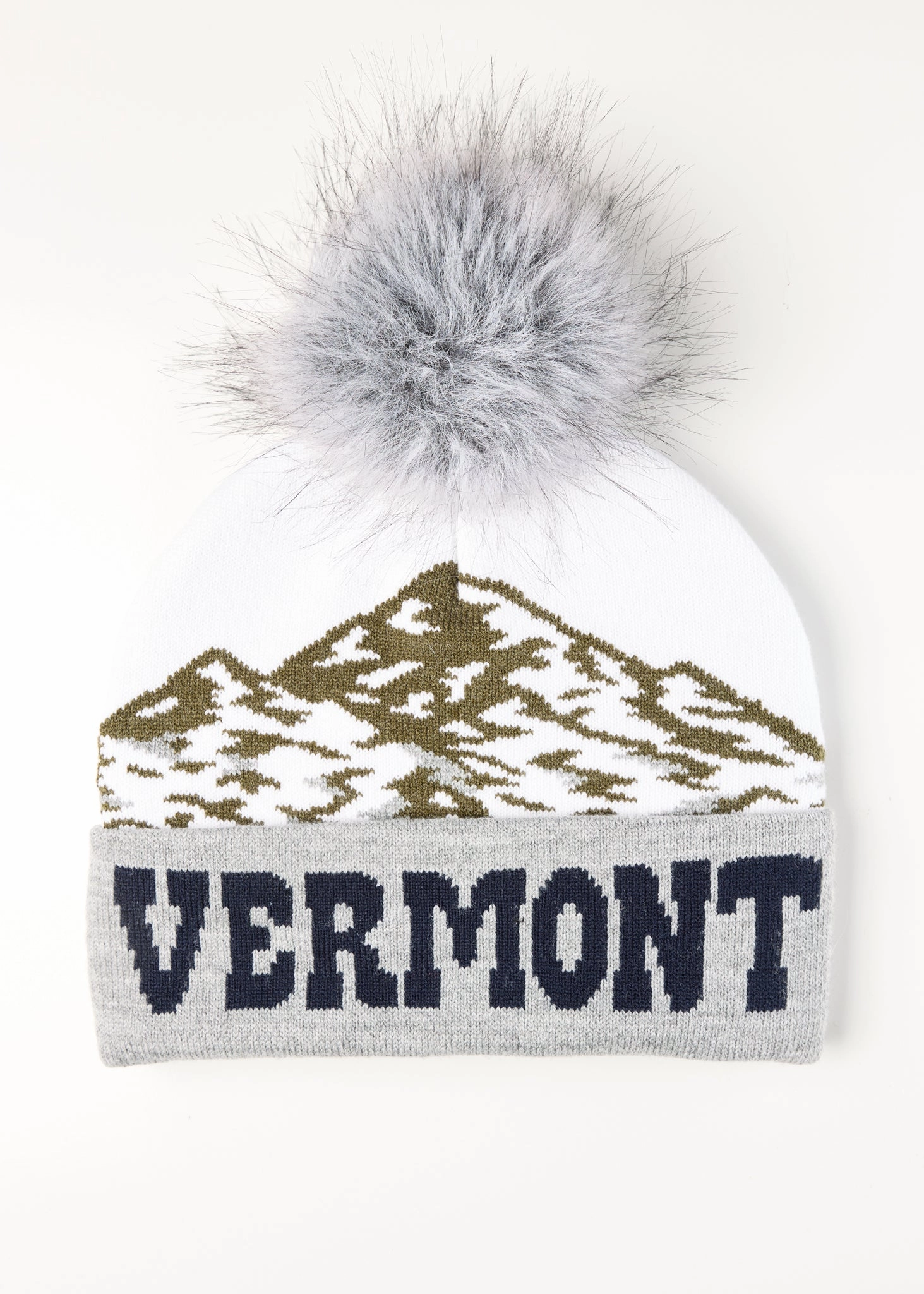 Vermont Cuffed Faux Fur Pom Beanie Daily Clearance Deal Trending Now Offer