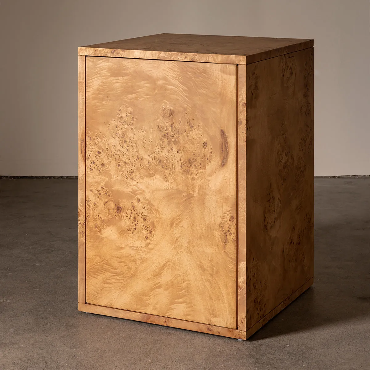 Vernier Linear Burl Side Table (Right)