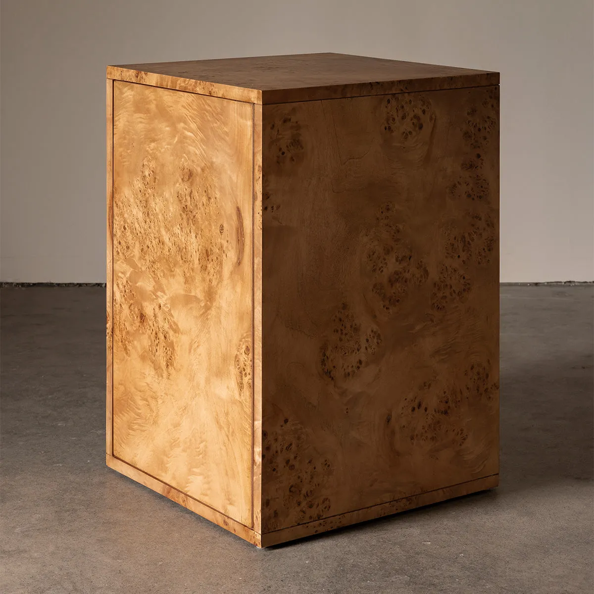 Vernier Linear Burl Side Table (Right)
