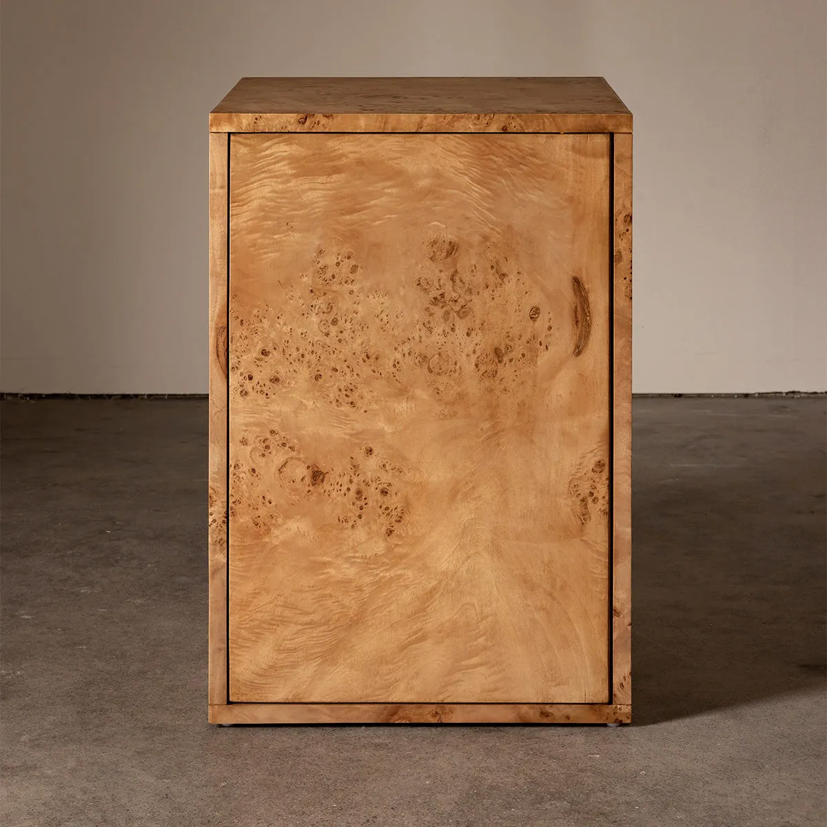 Vernier Linear Burl Side Table (Right)