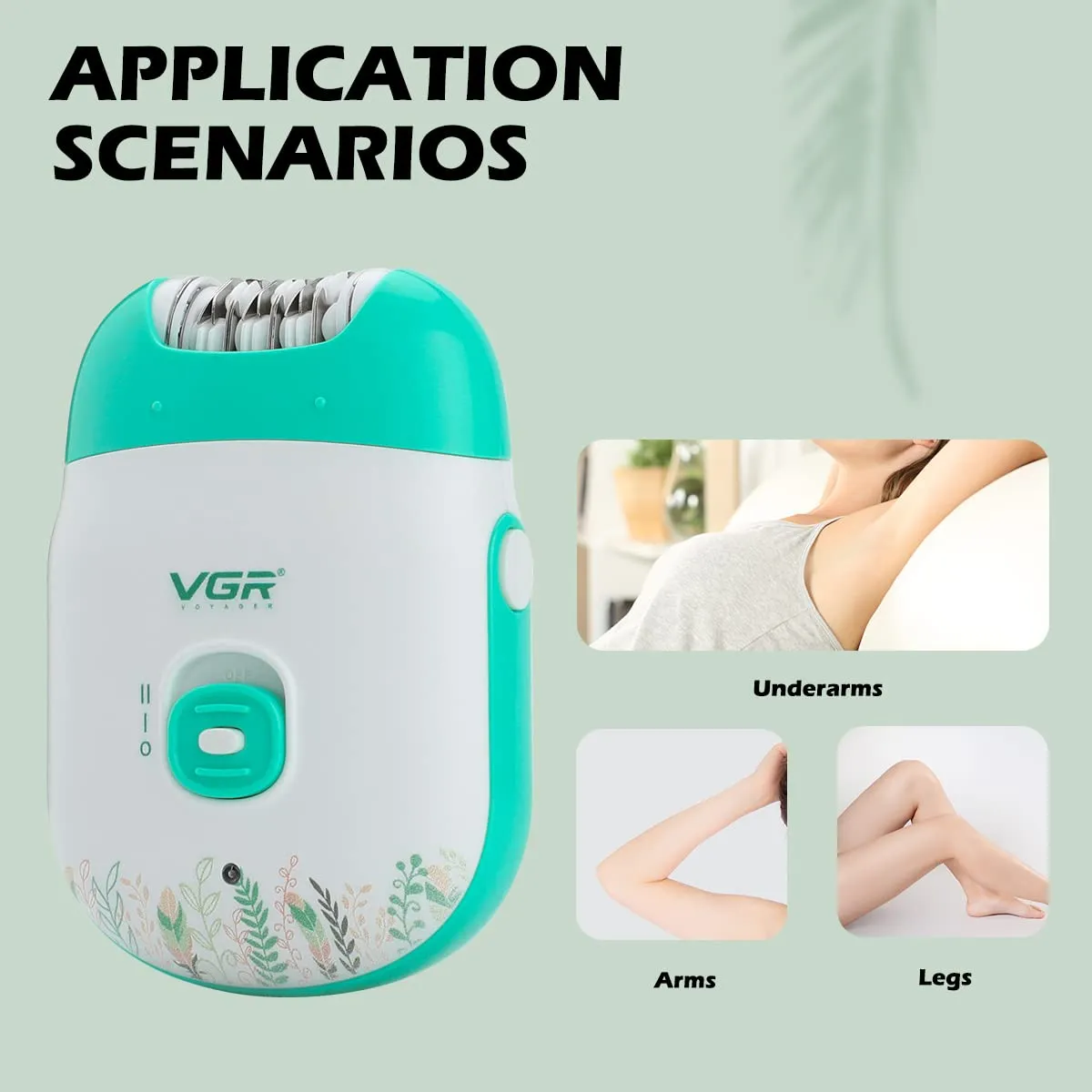 VGR Compact Professional Cordless Women Epilator