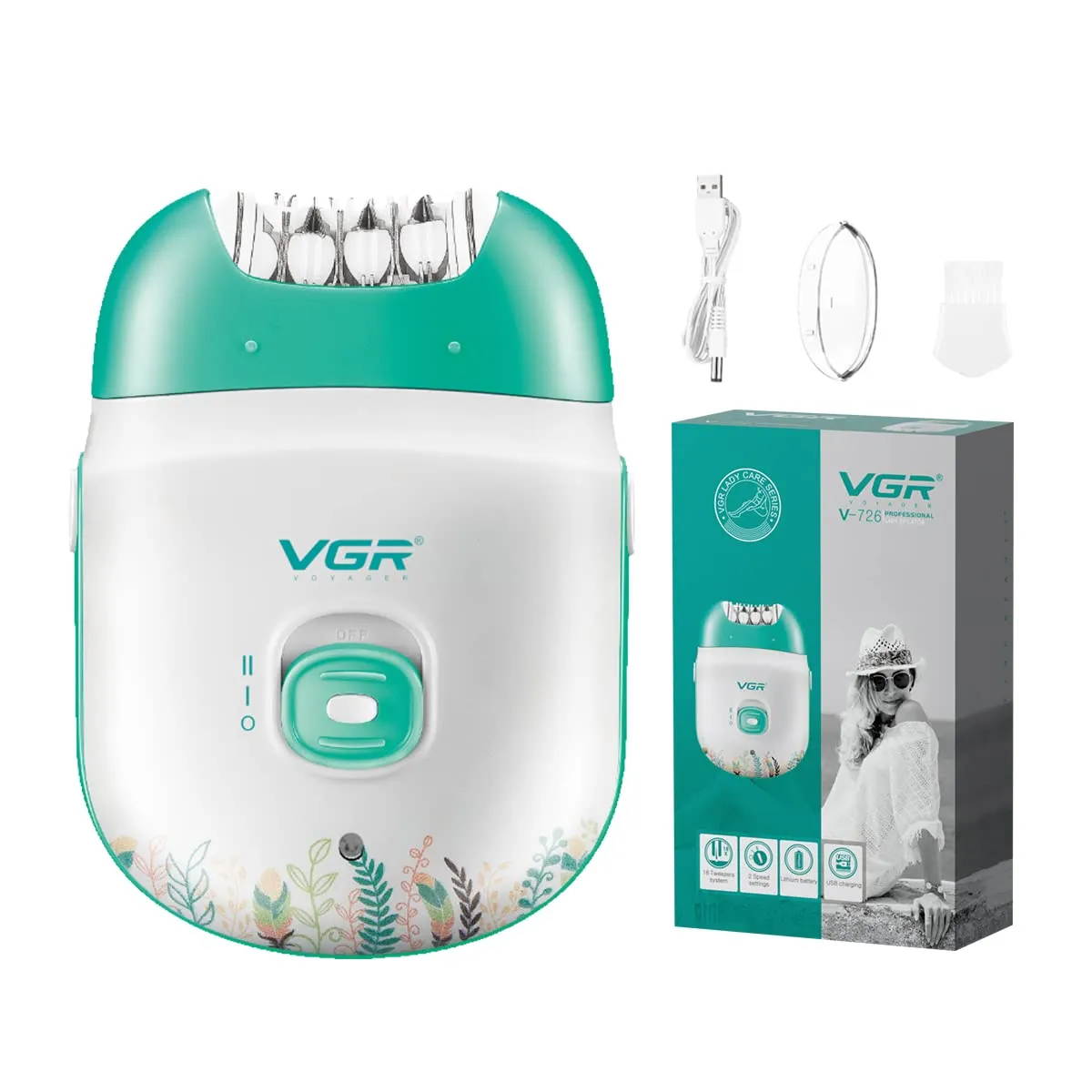 VGR Compact Professional Cordless Women Epilator