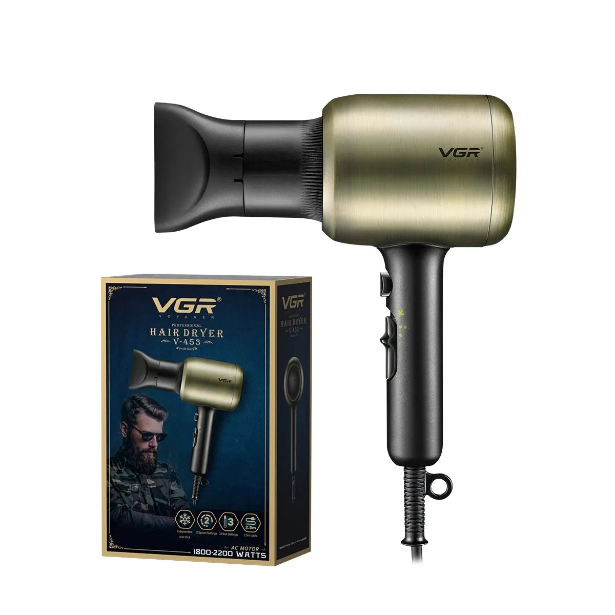 Vgr Hair Dryer 2200Watt With Overheating Protection