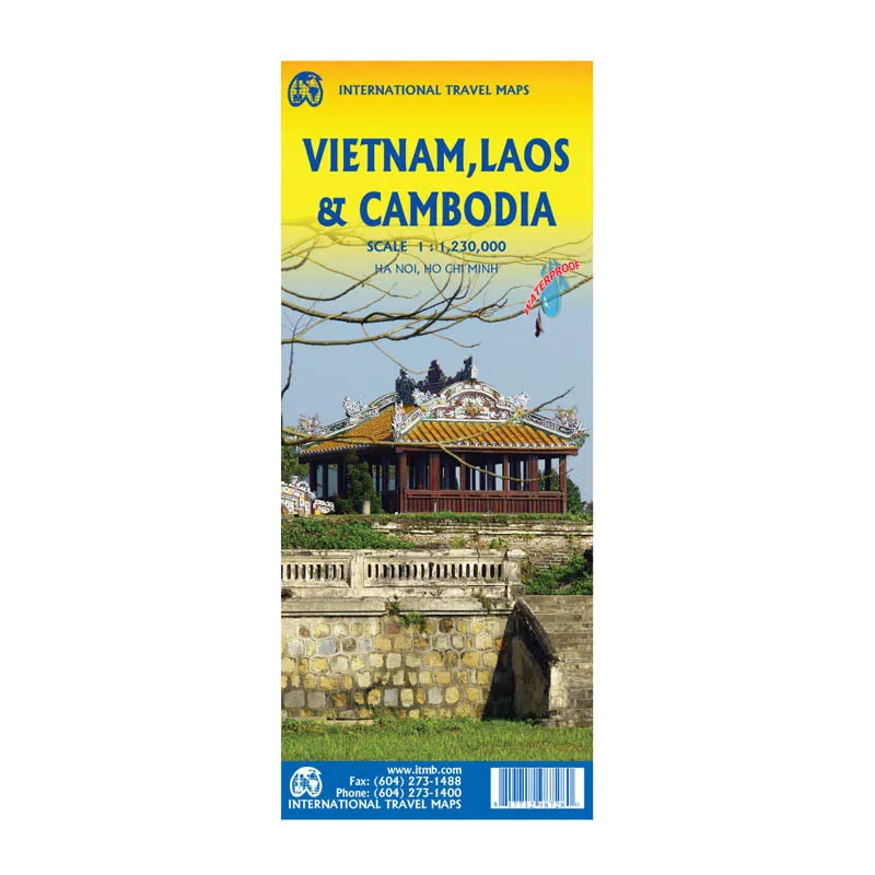 Limited Time Sale Vietnam, Laos And Cambodgia Map - Itmb