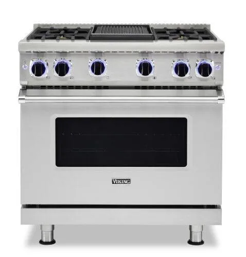 Viking 7 Series 36" SS Freestanding Professional 2021 Gas Range VGR73624GSS
