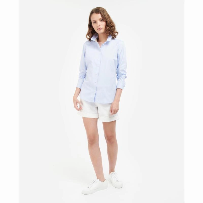Barbour Derwent Ladies Shirt - Pale Blue/Indigo Tartan Trending Now Offer