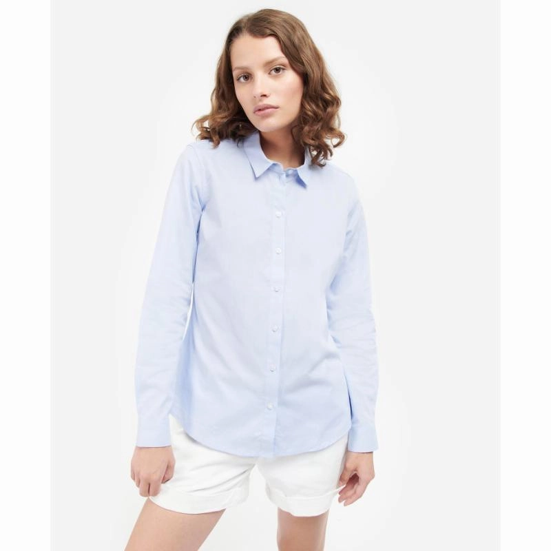 Special Occasion Discount Barbour Derwent Ladies Shirt - Pale Blue/Indigo Tartan