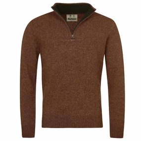 Grab Your Deal Today Best Deal Online Barbour Nelson Essential Mens 1/4 Zip Jumper - Dark Sand