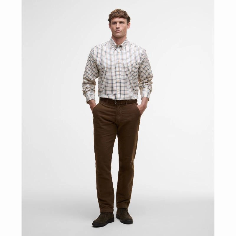 Today Only Special Daily Hot Deal Barbour Sporting Tattersall Regular Mens Shirt - Copper