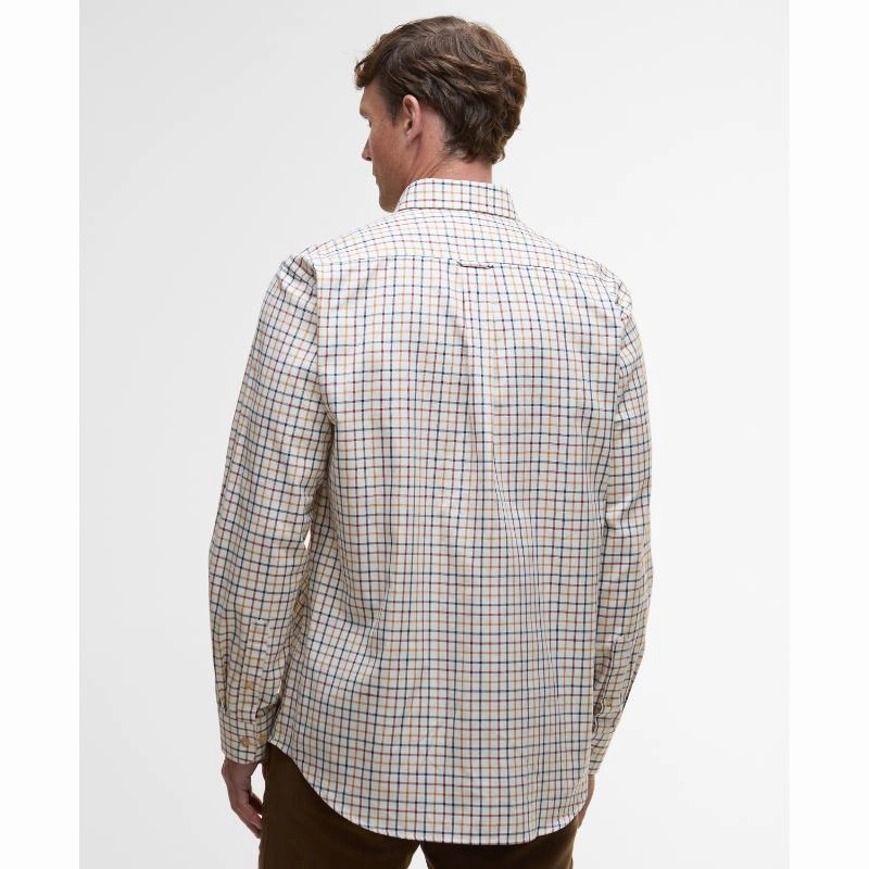 Save Today Event Barbour Sporting Tattersall Regular Mens Shirt - Copper