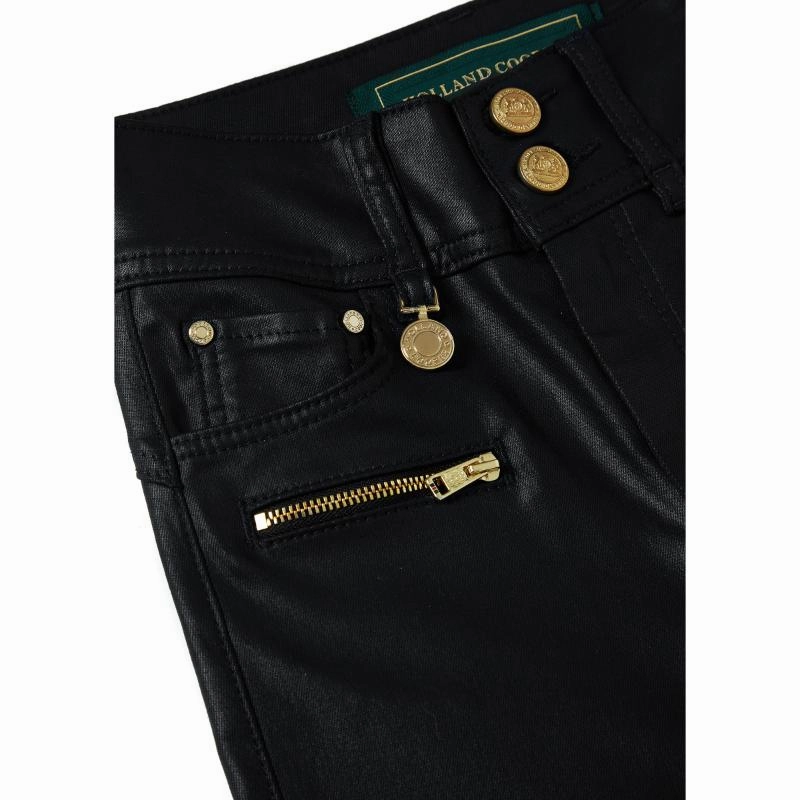 Holland Cooper Ladies Coated Jodhpur Jean - Black Grab the Deal Now