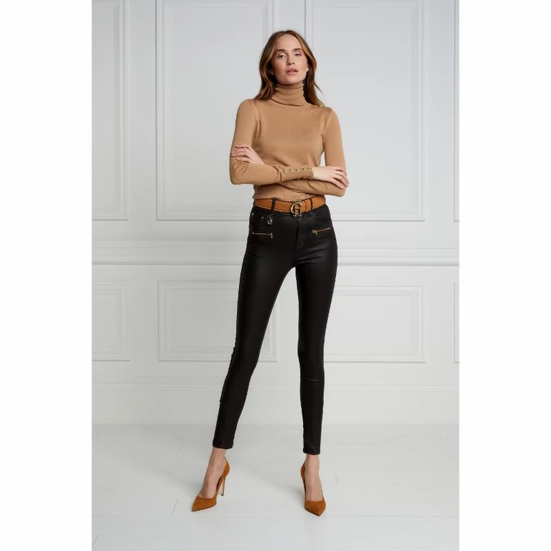 Save Today Only Holland Cooper Ladies Coated Jodhpur Jean - Black