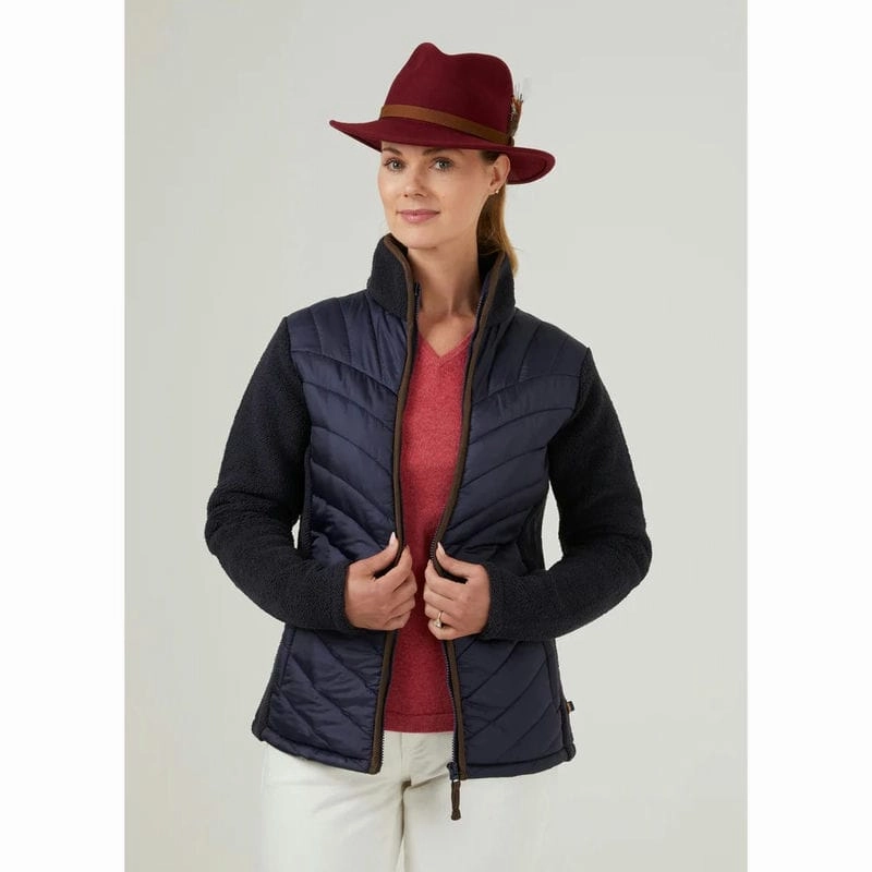 Alan Paine Highshore Ladies Quilted Jacket - Dark Navy Instant Savings Inside