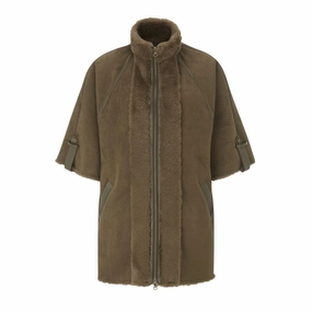 Best Price Online Grab Your Deal Today Alan Paine Surrey Ladies Faux Fur Cape - Hazelnut