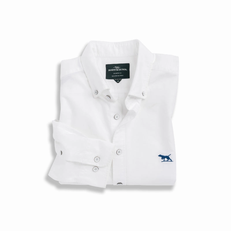 Best Seller Deal Rodd & Gunn Gunn Oxford Mens Sports Fit Shirt - Snow