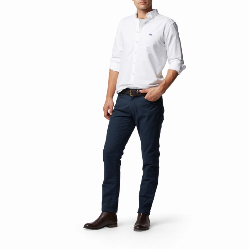 Rodd & Gunn Gunn Oxford Mens Sports Fit Shirt - Snow Clearance Sale