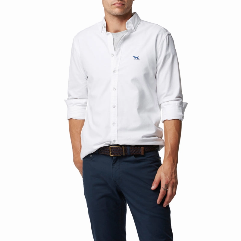 Shop Todays Picks Trending Offer Today Rodd & Gunn Gunn Oxford Mens Sports Fit Shirt - Snow