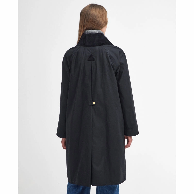 Shop Hot Deals Barbour Ebberston Wax Ladies Jacket - Black/Classic