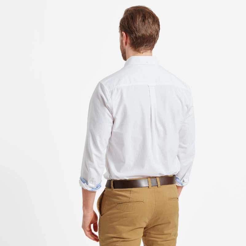Schoffel Holt Soft Oxford Tailored Fit Mens Shirt  - White Special Deals Online