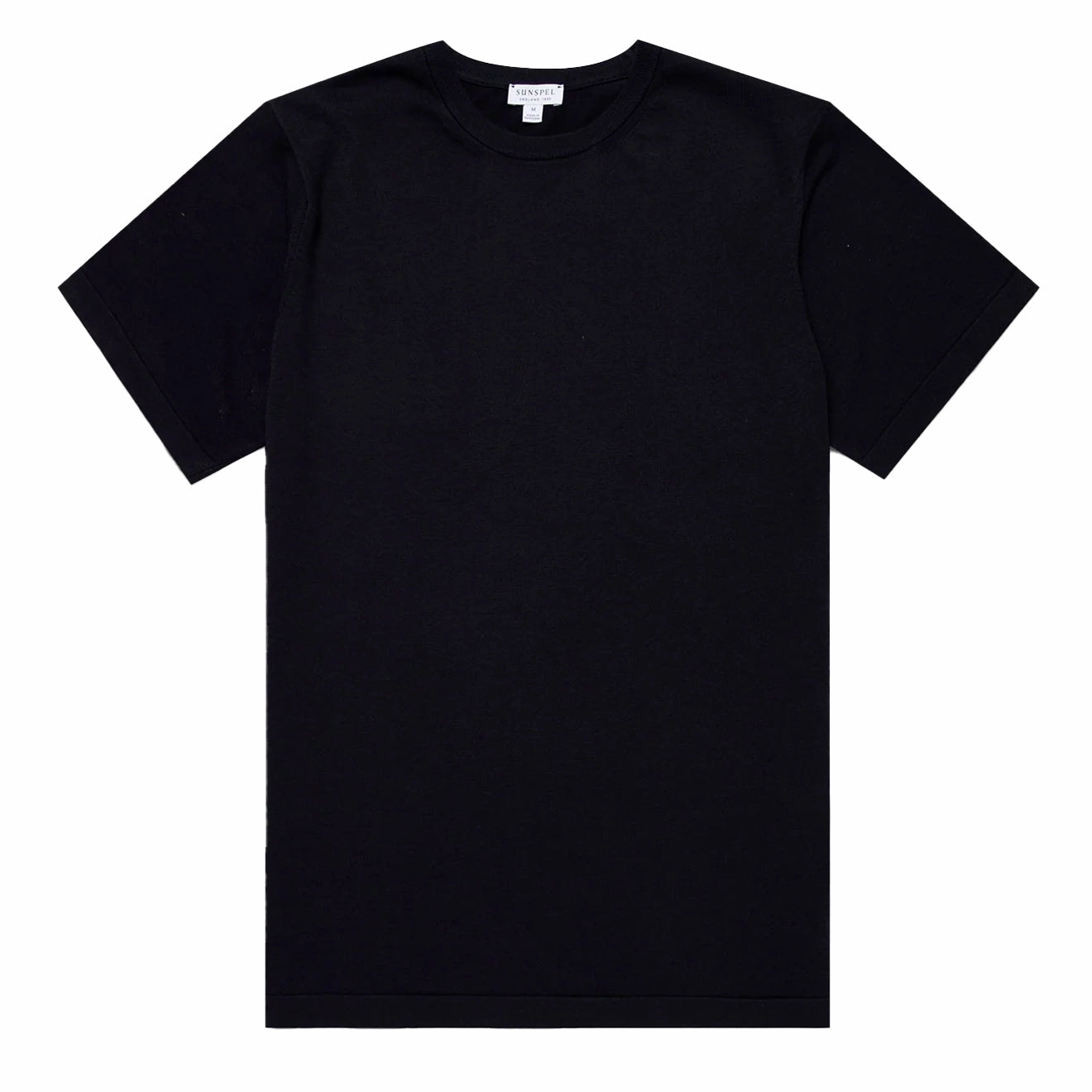 Sunspel Sea Island Crew S/S Knitwear Light Navy Shop Todays Picks
