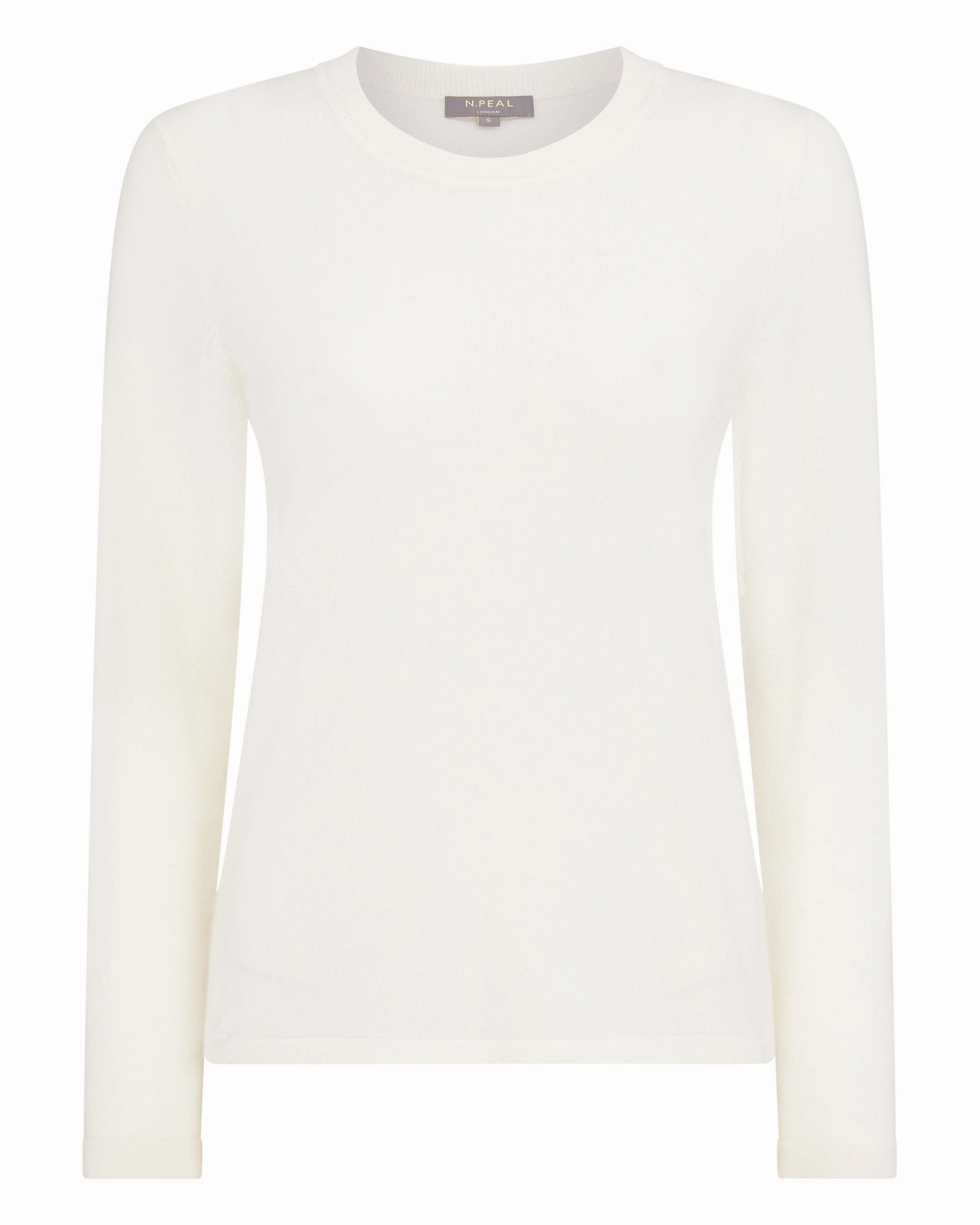 Mega Hot Offer Women'S Hallie Round Neck Cashmere Jumper New Ivory White