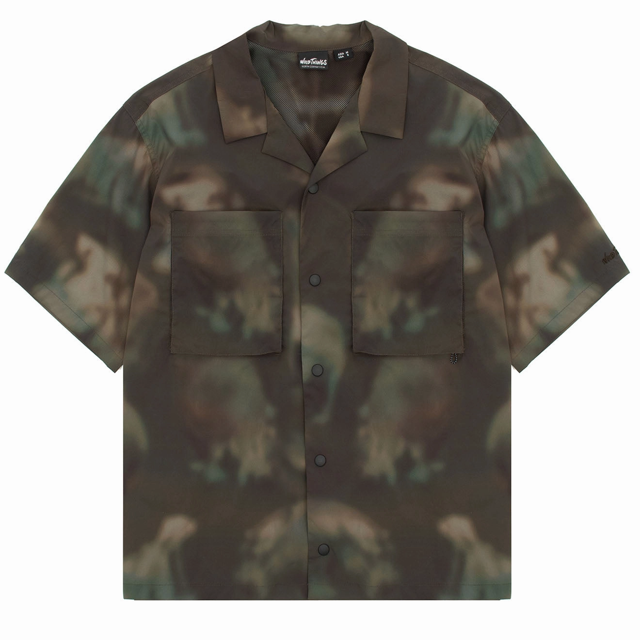 MustHave Gift Ideas Wild Things S/S Camp Shirt Nature Mosaic Olive