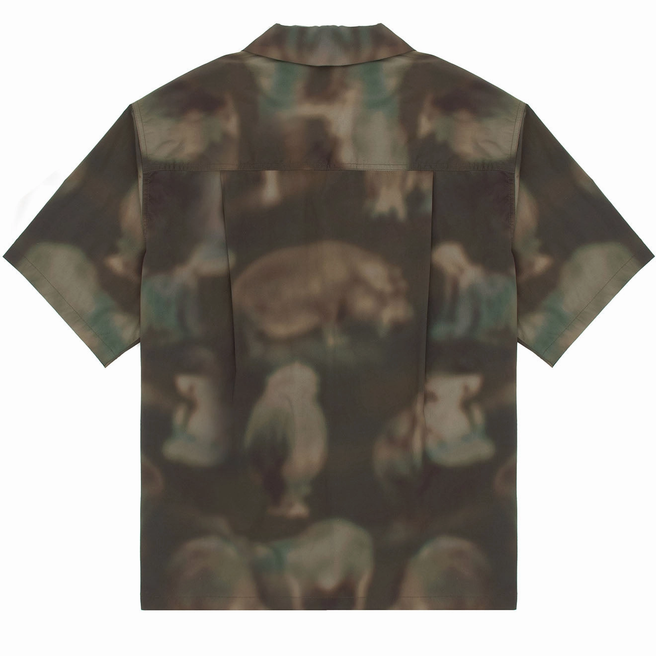 Wild Things S/S Camp Shirt Nature Mosaic Olive Hot Deal Alert Special Occasion Discount