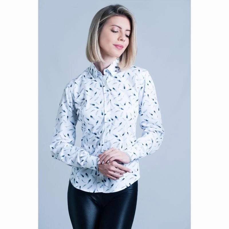 MustHave Gift Ideas Todays Mega Savings William Powell Ladies Feathers Shirt - White