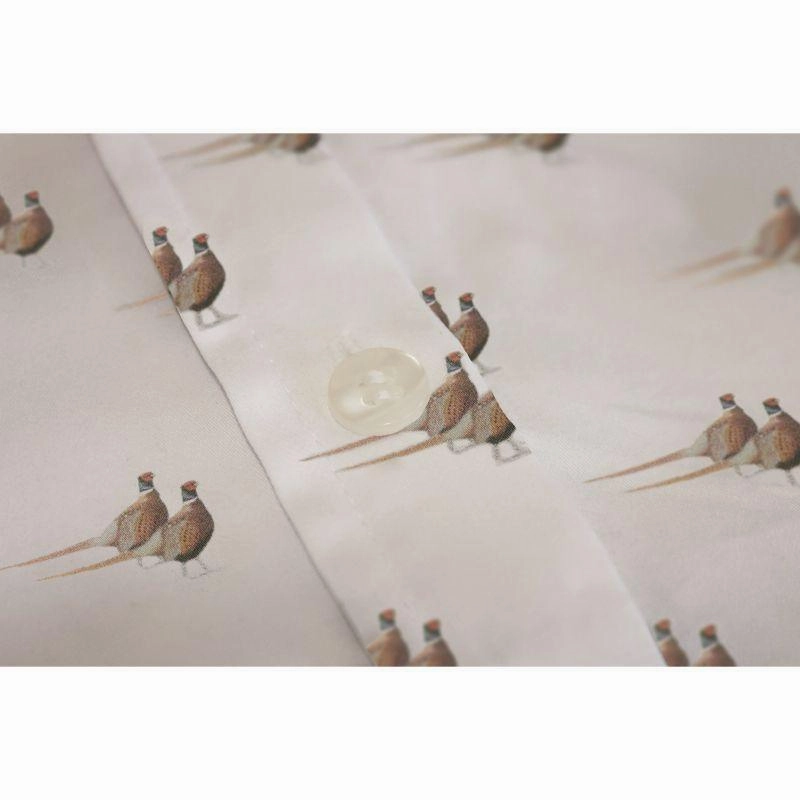 William Powell Ladies Pheasants Shirt - White Price Drop Alert
