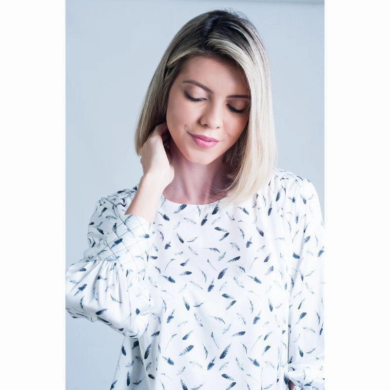 Exclusive Online Deal Shop the Savings Now William Powell Ladies Satin Blouse - Feathers